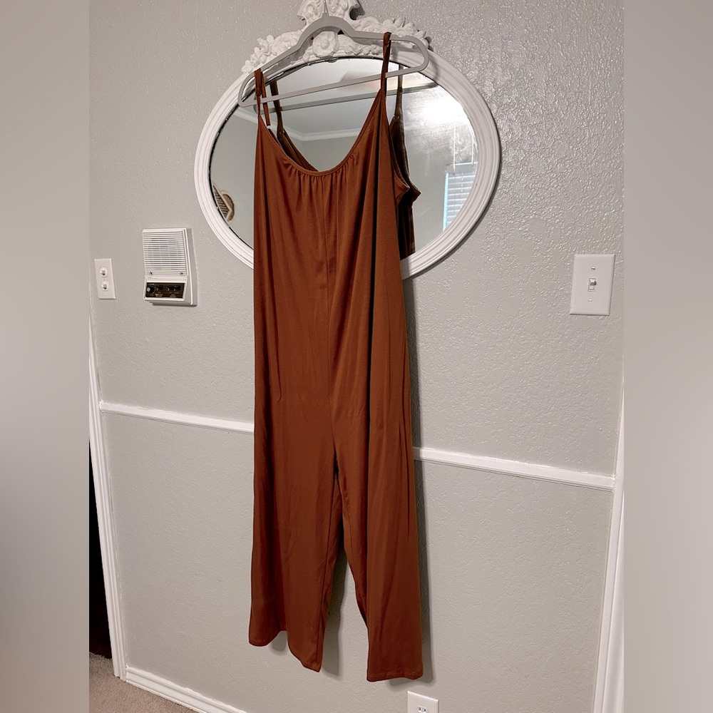 Rust orange jumpsuit
